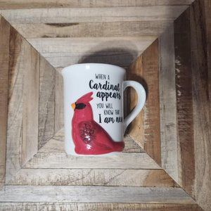 Our Name is Mud Bereavement Comforting Cardinal Always Near Sculpted Coffee Mug,
